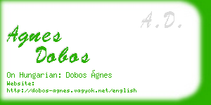 agnes dobos business card