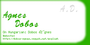 agnes dobos business card